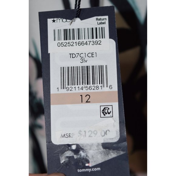 NWT Tommy Hilfiger Sleeveless Floral Dress size 12 - Picture 8 of 9